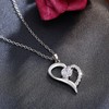 KILNEX Infinity Heart Necklace, Love Heart Pendant with Cubic Zirconia