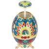 Toothpick Holder Retro Metal Peacock Egg Shape Portable Multifunctional Storage