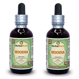 Hoodia (Hoodia Gordonii) Glycerite, Dried Plant Alcohol-Free Liquid Extract (Brand Name: HerbalTerra, Proudly Made in USA) 2x2 fl.oz (2x60 ml)