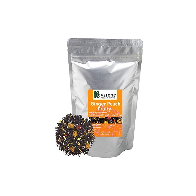 Keystoneteas Bulk Tea (Ginger Peach Fruity, 8 Oz)