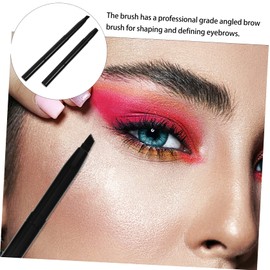 BIUDECO 2pcs Double-ended Angled Eyebrow Brush Precision Eyebrow Paint Tool for Makeup Portable Dual-ended Design with Cover for Easy Grooming and Blending