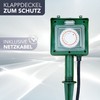 PerfectHD PerfectHD Gartensteckdose 2-fach - Au?ensteckdose mit Zeitschaltuhr - Mehrfachsteckdose