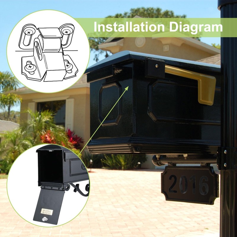 UFURMATE Mailbox Replacement Roller Catch Latch with Screws & Number