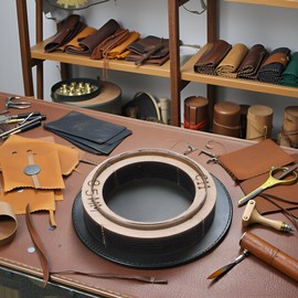 Leather Cutting Die Strip, C11 Round Circle Shape Reusable Simple Access Control Card Leather Die Cutter DIY Craft Leather Tool for Home Use