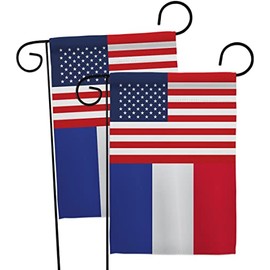 World Cup France USA Friendship Flag 2 Pcs Banner Room Wall Art Flag Patio Lawn Garden Outdoor Decorations Indoor Tapestry Yard Signs FIFA Gifts Team Qatar Trophy Soccer Game Football Made in USA