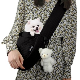 NATUYA Pet Sling for Dogs and Cats, Carrying Bag, For Small Dogs and Cats, Sling, Breathable, Safe, Rope Included, Prevents Popping Out, For Traveling, Walks, Hospitals, Disaster Evacuation, Pet Bag,