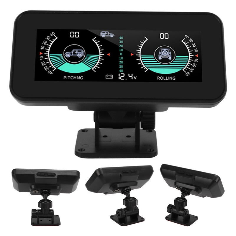 Universal Intelligent Car Inclinometer Tilt Gauge High Resolution HUD Digital
