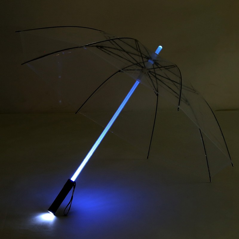 Battery Powered 7 Color Changing LED Umbrella Flashlight for Safely