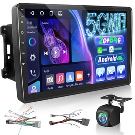 EKAT Car Radio Stereo for Jeep Wrangler JK 2007-2018 Compass Grand Cherokee Dodge Ram with Carplay/Android Auto Upgrade 2GB+64GB