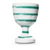 GMUNDNER KERAMIK Egg Cup Smooth Diameter 4.9 cm Green Flamed