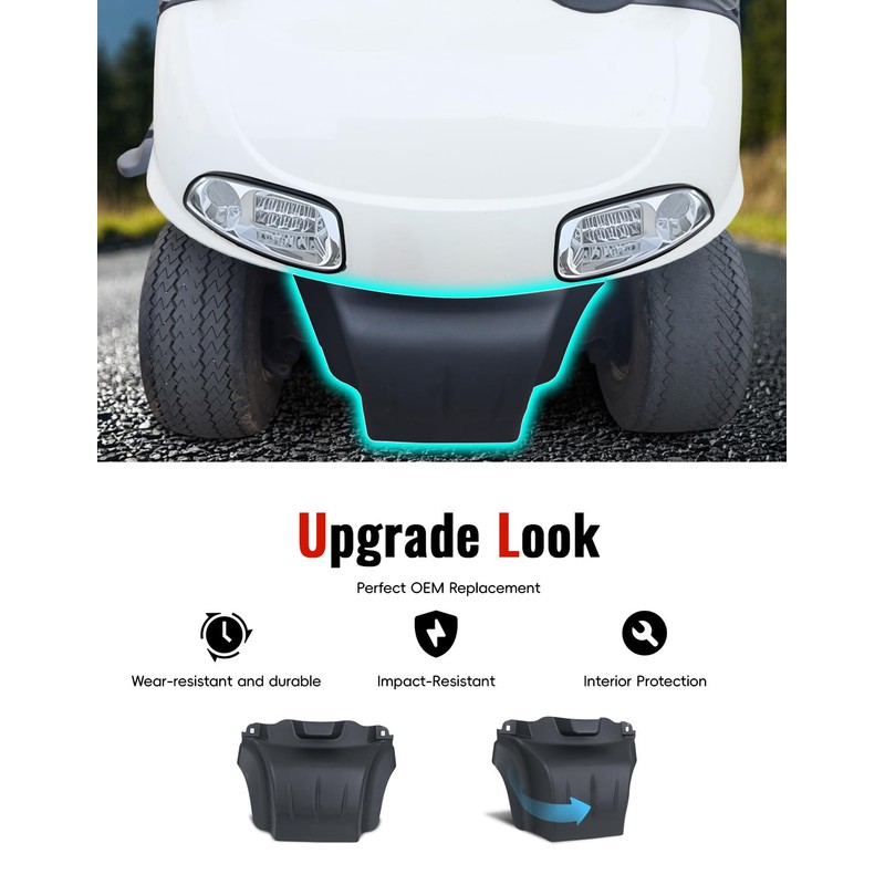 LUXEMOTO Front Bumper Cover for E-ZGO RXV, Plastic Guard Bumper