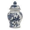 Creative Co-Op Decorative Ceramic Ginger Jar with Domed Lid, Blue