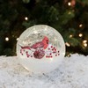 Mark Feldstein & Associates Cardinal on Pinecone Crackle Glass Small