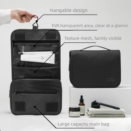 Hanging Toiletry Bag, Black.