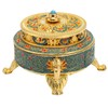 Trinket Incense Burner with Lid Handcraft Antique Polished Process for