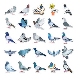 Pigeons Stickers for Laptop (Pack of 50), Gift for Children, Teenagers, Adults, Boys, Doves Stickers, Waterproof Vinyl Stickers for Scrapbooking, Skateboard, Car, Luggage