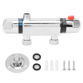 Thermostatic Mixer Valve, Stainless Steel Wide Application DN15 Temperature Control Valve for Bathroom