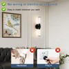 HONGREN Black Battery Operated Wall Sconces Set of Two Modern