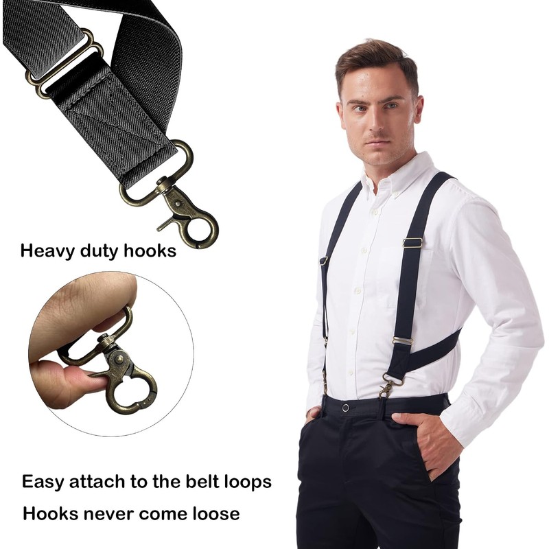 LazarsSpace - Tirantes para hombre, resistentes para grandes y altos
