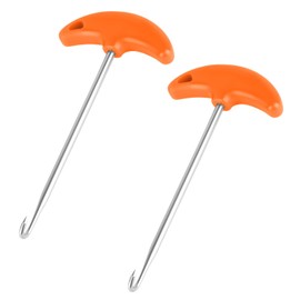 lasuroa 2pcs Skate Lace Tighteners, Anti-Slip Stainless Steel Shoe Lace Puller Protable Hockey Skate Tightener Tool Ice Skating Accessories for Lacing Up Ice Skates Boots(Orange)