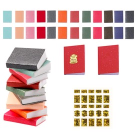 BLMHTWO 24 Pieces 1: 12 Scale Miniature Books Dollhouse Books Miniature Books for Dolls House Dolls House Miniatures Writable Page-Turnable Reusable Minature Books for Dolls Bedroom Study Room