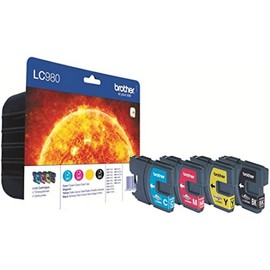 Brother LC980VALBPDR - 4er-Pack - Schwarz, Gelb, Cyan, Magenta - Original - Blisterverpackung - Tintenpatrone