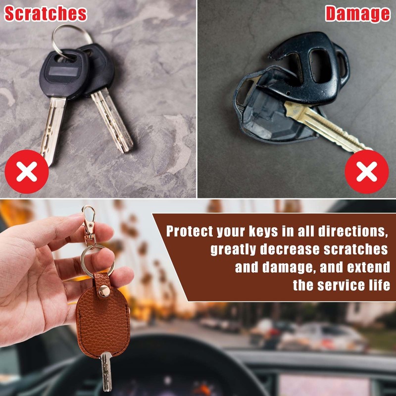 Leather Car Key Sleeve, Broken Car Key Loop Replacement Pu