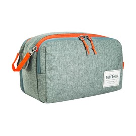 Tatonka Toiletry Bag Cosmetic Double Zip Pouch (6L) - Large Wash Bag with Double Zip Opening and Multiple Compartments - 17 x 27 x 13 cm, Sage Green, Large toiletry bag with wide opening