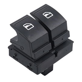 ERMWALR Electric dual window switch, plastic electric dual window switch button, suitable for Volkswagen Amarok Altea Golf Mk5 Mk6 Scirocco Touran Transporter Mk6 Passat Polo 1K3959857A