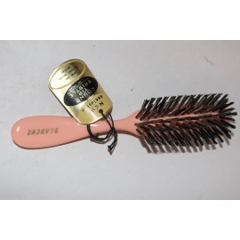 BLANCHE Vintage Bristle Hair Brush Dupont  Nylon Pink NWT