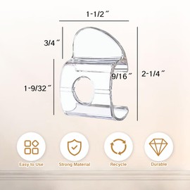 NIIIYTYB 6 Pcs Cordless Shade Handle Pull for Windows Graber Window Shades Pulls Blinds Clips Roller Blind Cord Clip with Mini Bottom Rail End Cap Plastic Handles Accessories Stopper Adjuster Parts