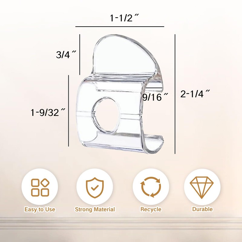 NIIIYTYB 6 Pcs Cordless Shade Handle Pull for Windows Graber