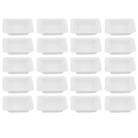 ledmomo 20pcs Scale Ship Weighing Ship Coffee Scale Square Pot Micro Chemical Weight Boat Container Measuring Tray Plastic Measuring Dish Lab Measuring Dish Measuring Boat Lab Dish White