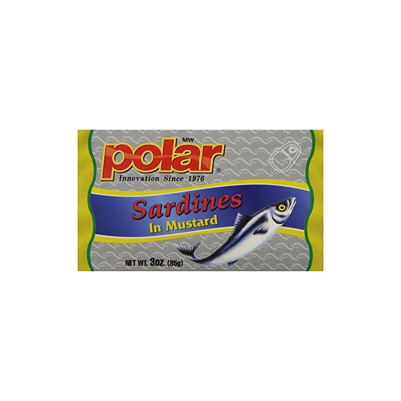 MW Polar Sardines, Mustard, 3-Ounce (Pack of 24)