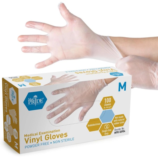 Does not apply Medical Vinyl Examination Gloves (Medium, 100-Count) Latex