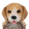 Solar Powered LED Light Dog Statue Decoration Solar Powered Puppy