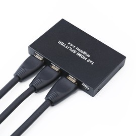 DTECH 1x2 HDMI 2.0 Splitter 4K 60HZ HDR 4:4:4 with HDCP 2.2 18Gbps EDID 3D - 1 in 2 Out for TV Monitor Sharing Screen Signal
