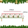 Christmas Tablecloth, White, 137 x 274 cm, Rectangular Christmas Table