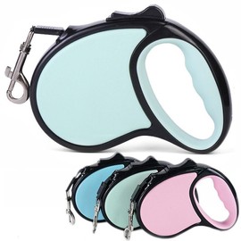 Retractable Dog Lead, 360° Tangle-Free Dog Leash, Strong Nylon Tape Ribbon Leash, Extended Leash with Anti-Slip Handle, 5 m Strong Nylon Tape for Up to 25 kg Dogs - (Green)