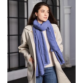 MissShorthair Womens Solid Color Scarfs Long Lightweight Scarf for Women Large Sheer Wrap Shawl,Midnight Indigo