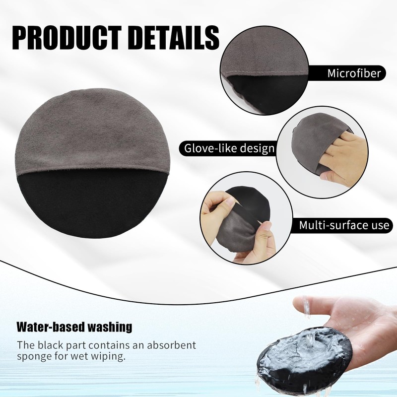 ongfuwu Car Screen Cleaner, Round Microfiber Touch Screen Cleaner Cloth,