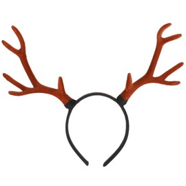 Beavorty Yule 1Pcs Reindeer Antlers Headband Christmas Antler Headband Deer Costume Unique Xmas Antler Headwear Animal Headpiece Headdress for Christmas Holiday Kids Party Favors Chrismas