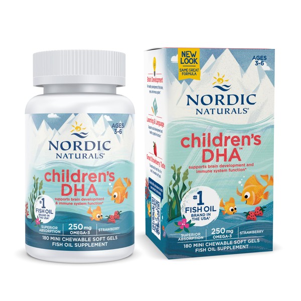 Nordic Naturals Children’s DHA, Strawberry - 180 Mini Chewable Soft