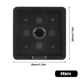 Dfuqanb Pack of 40 Aluminium Profile 3030 End Cap, Plastic End Caps, 30 x 30 mm, Pipe Caps Made of High-Quality Plastic, for Aluminium Construction Profile, Profile End Cap, Profile Cover Cap (3030)