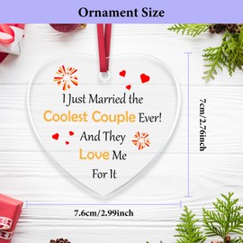 Wedding Planner Gift Appreciation Gift for Wedding Officiant Party Hanging Ornament Wedding Planning Gift Wedding Coordinator Gift Christmas Ornament Acrylic Heart Ornament Keepsake
