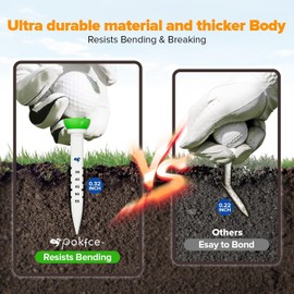 GreenLife Golf Alignment Tee, Set of 4, 5 Height Adjustment, Launch Direction Adjustment, Can Be Used as Green Markers, Perfect as a Present, Competition Prize, Set of 4 (Invoice System Compatible)