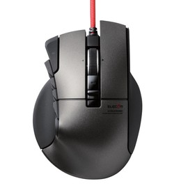 Elecom DUX M-DUX50BK Gaming Mouse, Wired, 14 Buttons, 3,500 DPI, Supports Hardware Macros