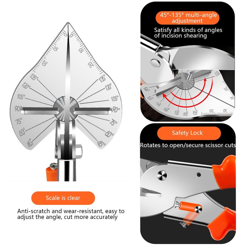 Mitre Scissors, Cable Duct, Multifunctional Right Angle Scissors, Adjustable from