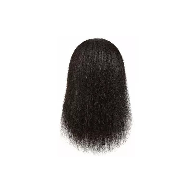 RONGXIHAIR Maniqui Cabeza Cabello Natural Negro 55 Cm Rongxihair