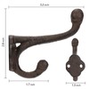 Peohud 10 Pack Cast Iron Coat Hooks, Rustic Wall Hooks,
